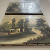 Lot of 2 old oils on canvas