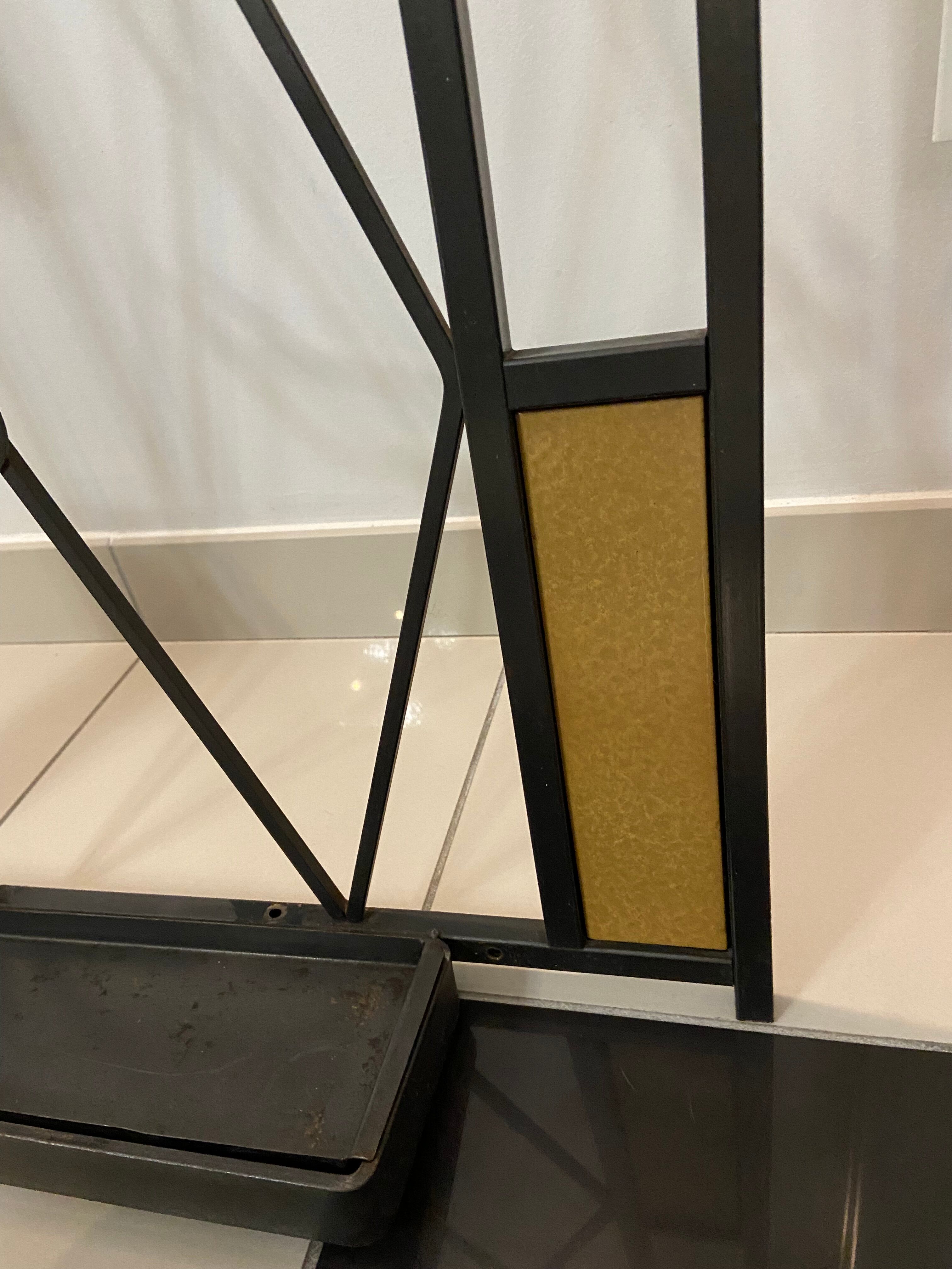 Wrought iron coat rack