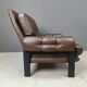 Pair of leather armchairs made in Denmark, 1960s