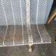 Old metal bench perforated vintage period 1950/60