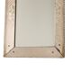 Large Venetian mirror, pink glass with engraved flowers, 77 cm