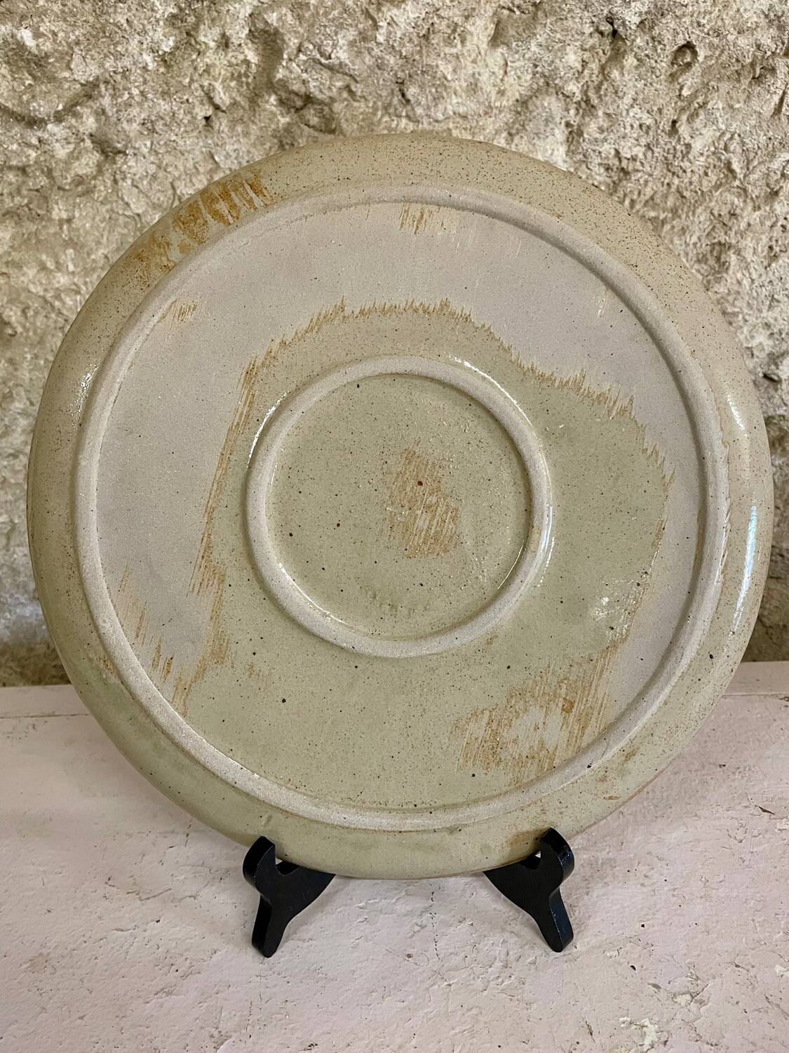Large stoneware plate 32 cm