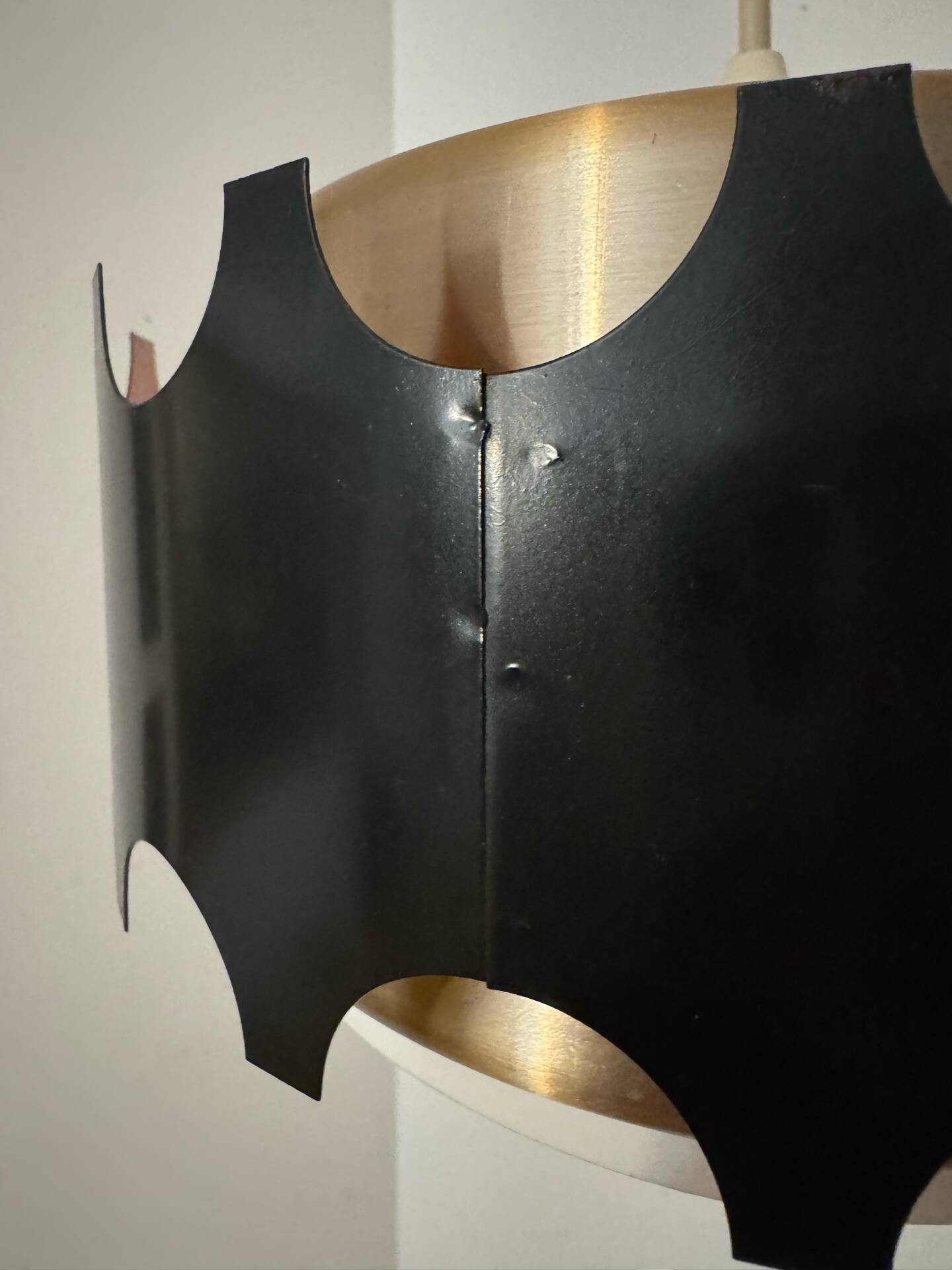 Suspension design 1960s black and copper
