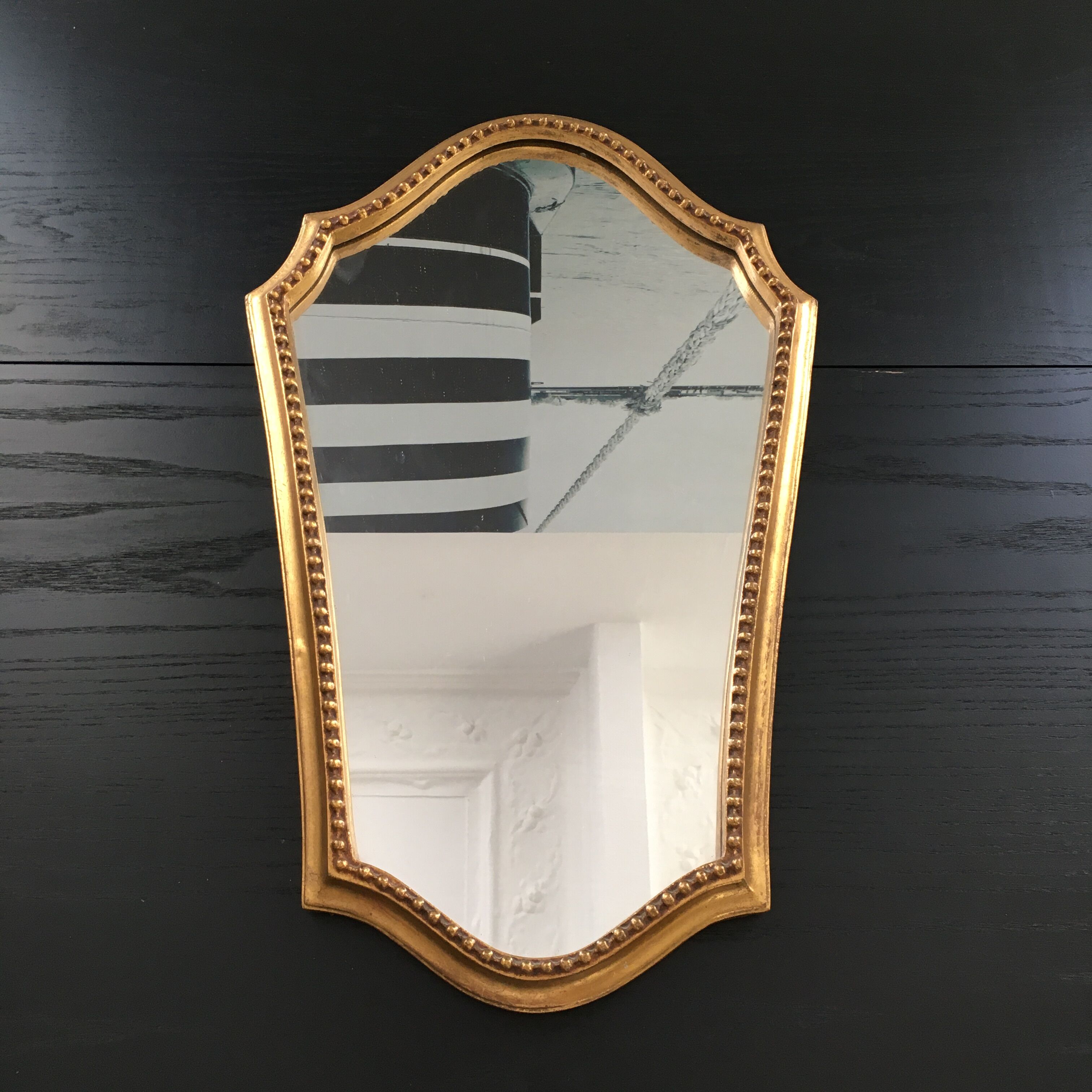 Mirror gilded décor beads 51x32