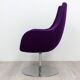 Victoria armchair from Leyform in purple fabric.