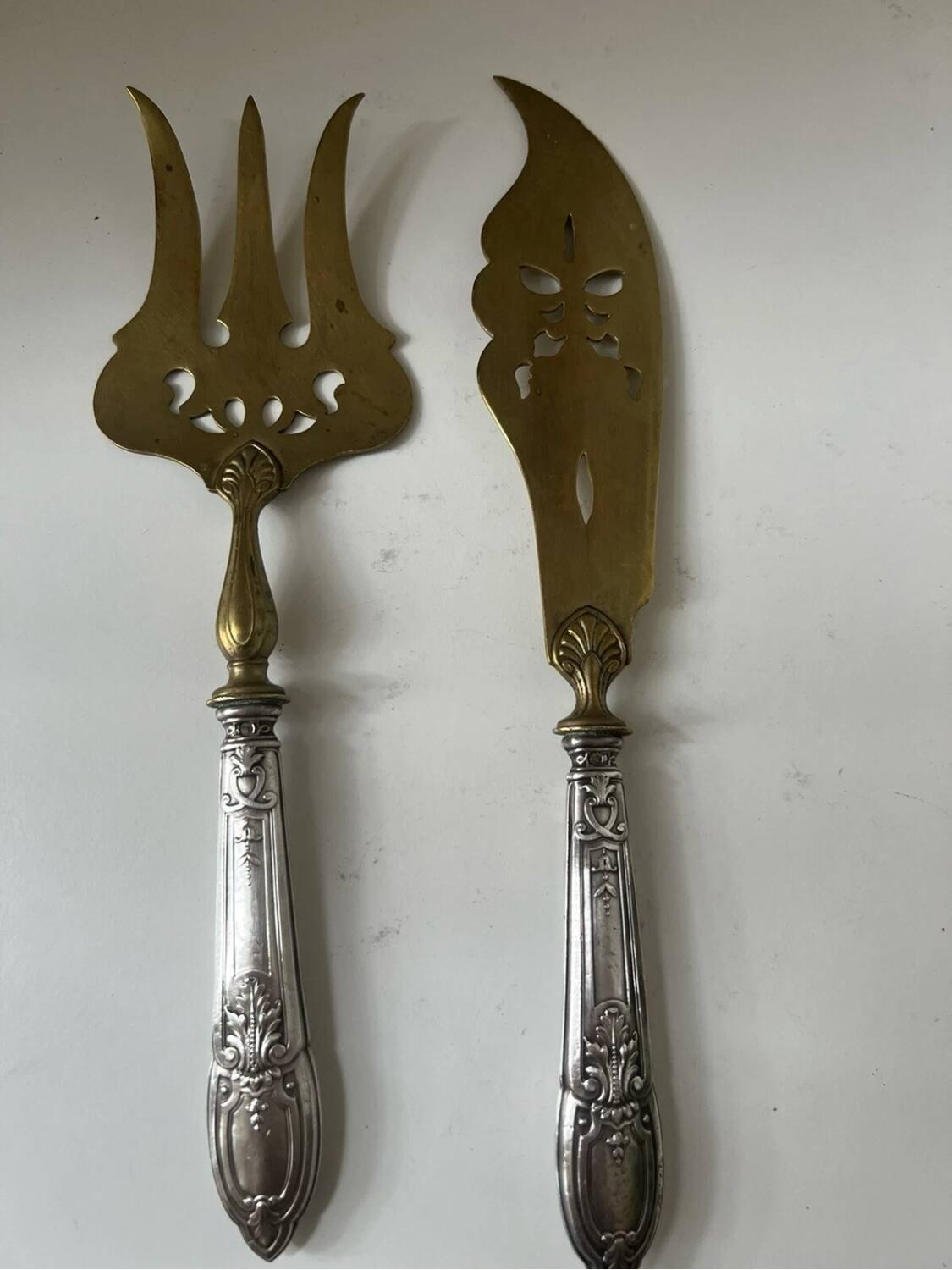 Napoleon III Silver Fish Serving Cutlery