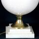 Le Dauphin, Lampe de Table en Céramique et Laiton, France, Mid-Century Signé