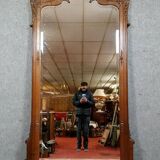 Louis XV rocaille mirror in solid walnut circa 1880 / height 250cm