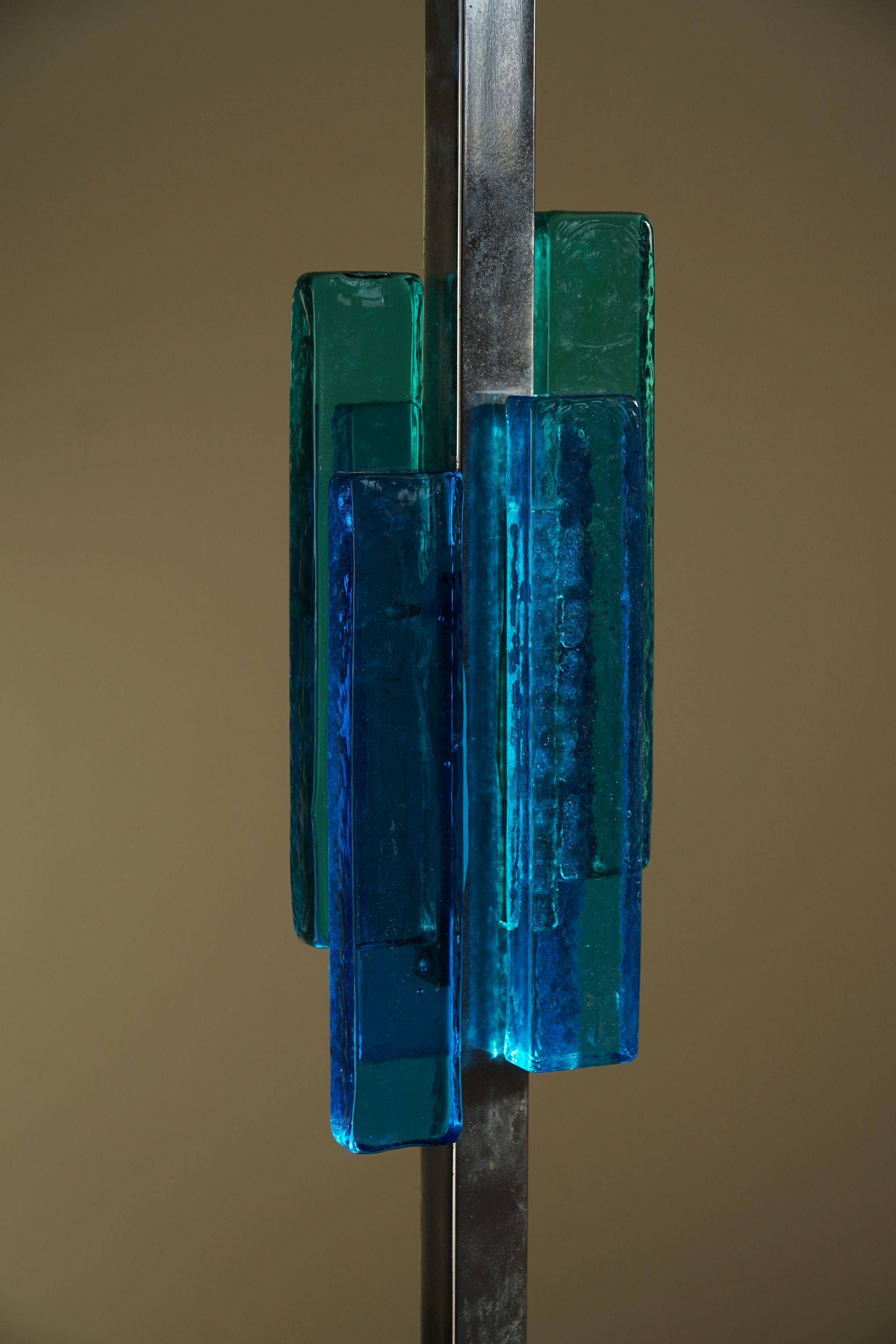 Table lamp Svend Aage Holm Sørensen, metal and glass, modern Danish design, 1960s