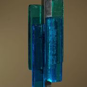 Table lamp Svend Aage Holm Sørensen, metal and glass, modern Danish design, 1960s