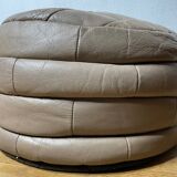 Pair of De Sède patchwork leather poufs