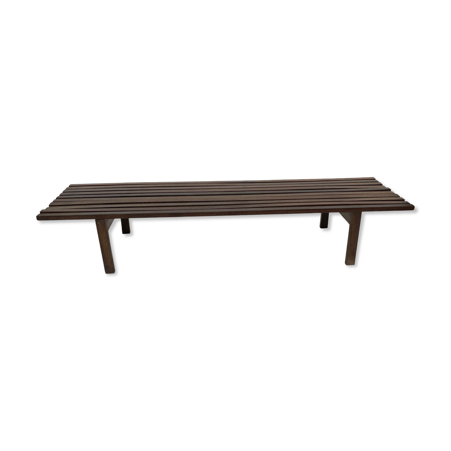 Slatted bench table wenge wood Martin Visser style 60's