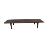 Slatted bench table wenge wood Martin Visser style 60's