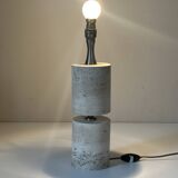 Vintage travertine lamp design 60s 70s