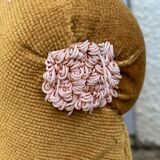 Pair of golden velvet toad armchairs 1970