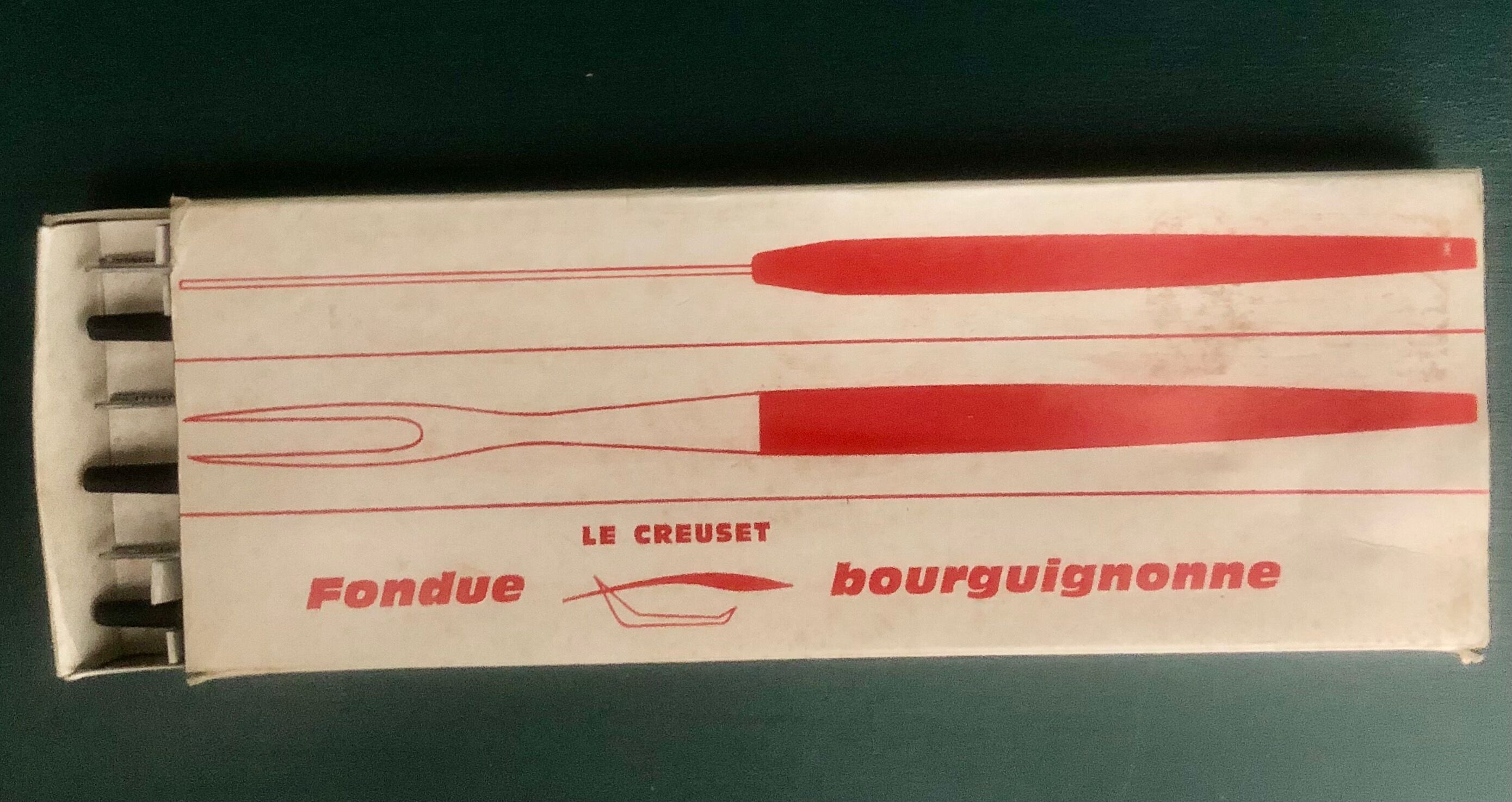 Box The crucible forks with vintage fondue