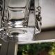 Square vase with crystal handles, circa 1960 Daum Nancy  France
