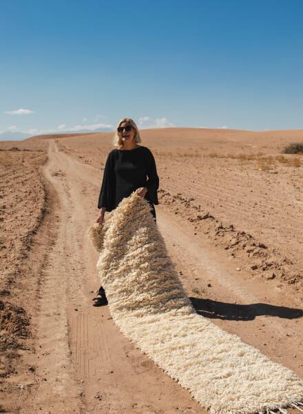 Pre-order fluffy Beni Ouarain runner rug 70×300 cm