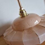 Art Deco wall lamp in marbled pink Clichy glass
