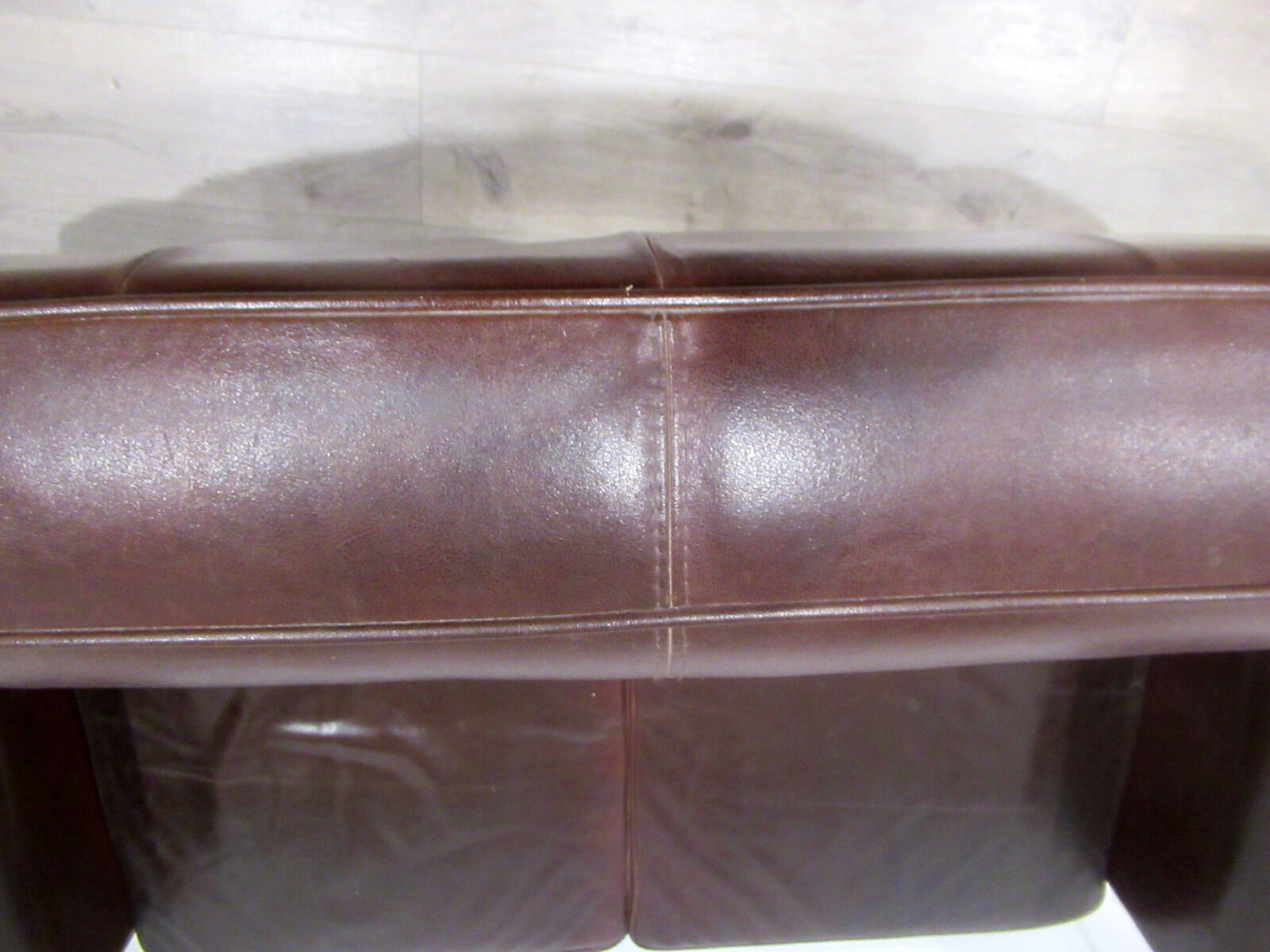 Small leather sofa, 2 seats, vintage.