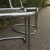 2 chaises acier chromé des années 70