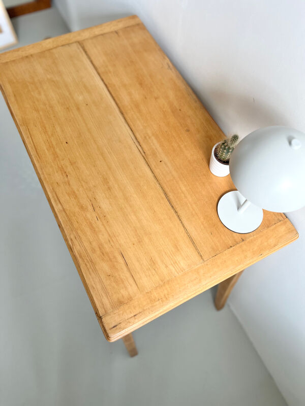 Table appoint / petit bureau pieds compas 1950