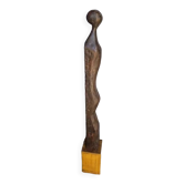 Sculpture stylisé époque 1950/60 bois sculpté, socle