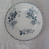 PLATE Saint Amand hamage faience old flowers ACACIA 299112