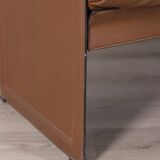 Vintage leather sofa from the 1970s, model ‘korium’ designed by tito agnoli