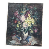 Oil on canvas flowers