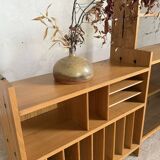 Showcase library vintage vinyl record cabinet solid oak