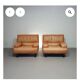 2 x fauteuils Machalke / cuir épais