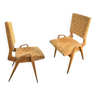 2 chaises par Maurice Pré, 1950.