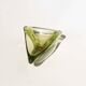 Vintage Murano Bowl/Vide Poche in Green "Uranium" Glass, Triangular Accent Piece
