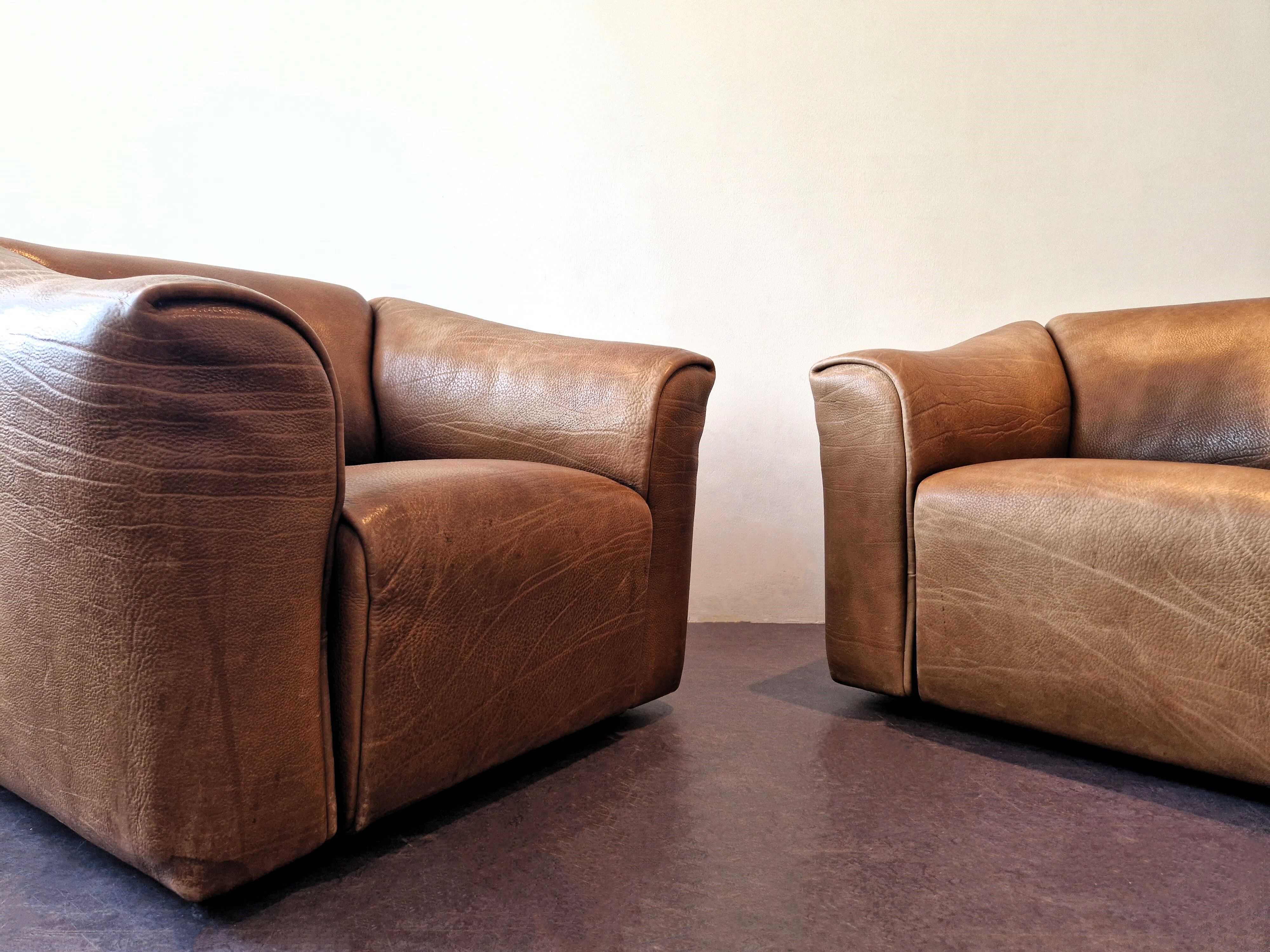 DS-47 brown leather lounge chair by De Sede, Switzerland 1970's