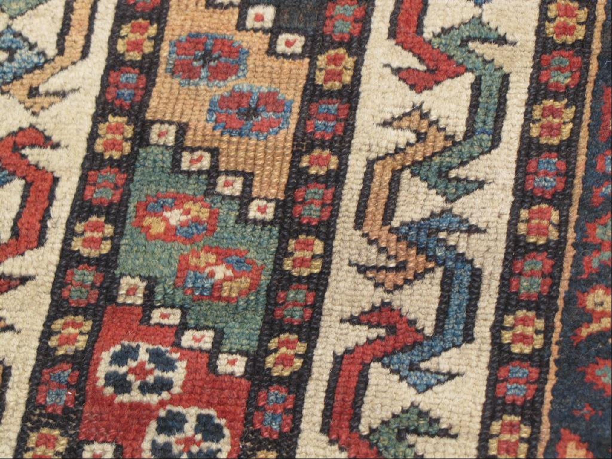 Old Persian rug 19th century handmade 118 X 215 cm