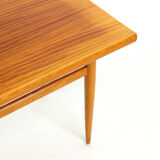 Table à café en acajou et teck Tchécoslovaquie années 1970