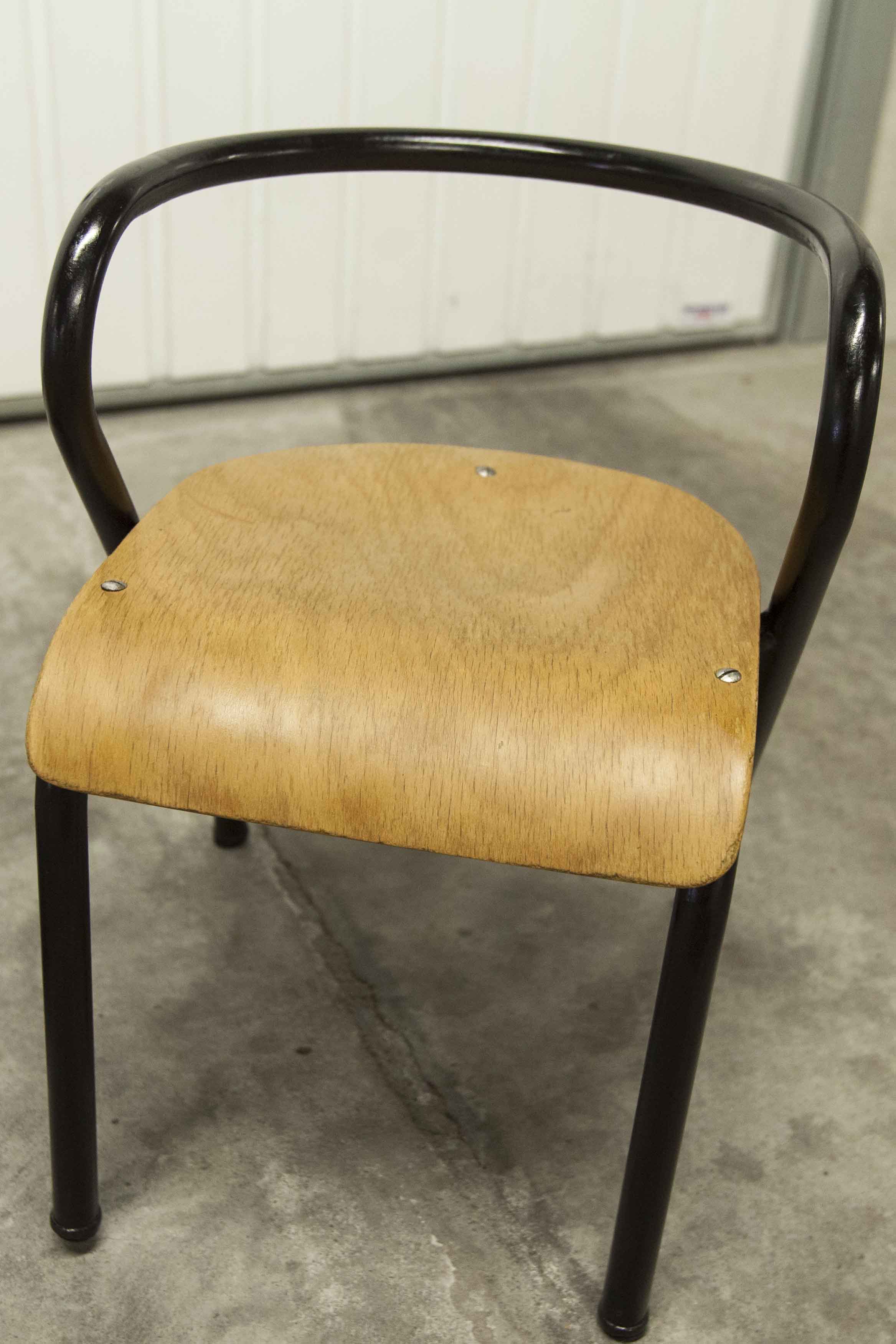 Pair of Mullca 300 chairs by Jacques Hitier 1949 restored
