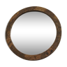 Round mirror in cork vintage 70  30x30xcm