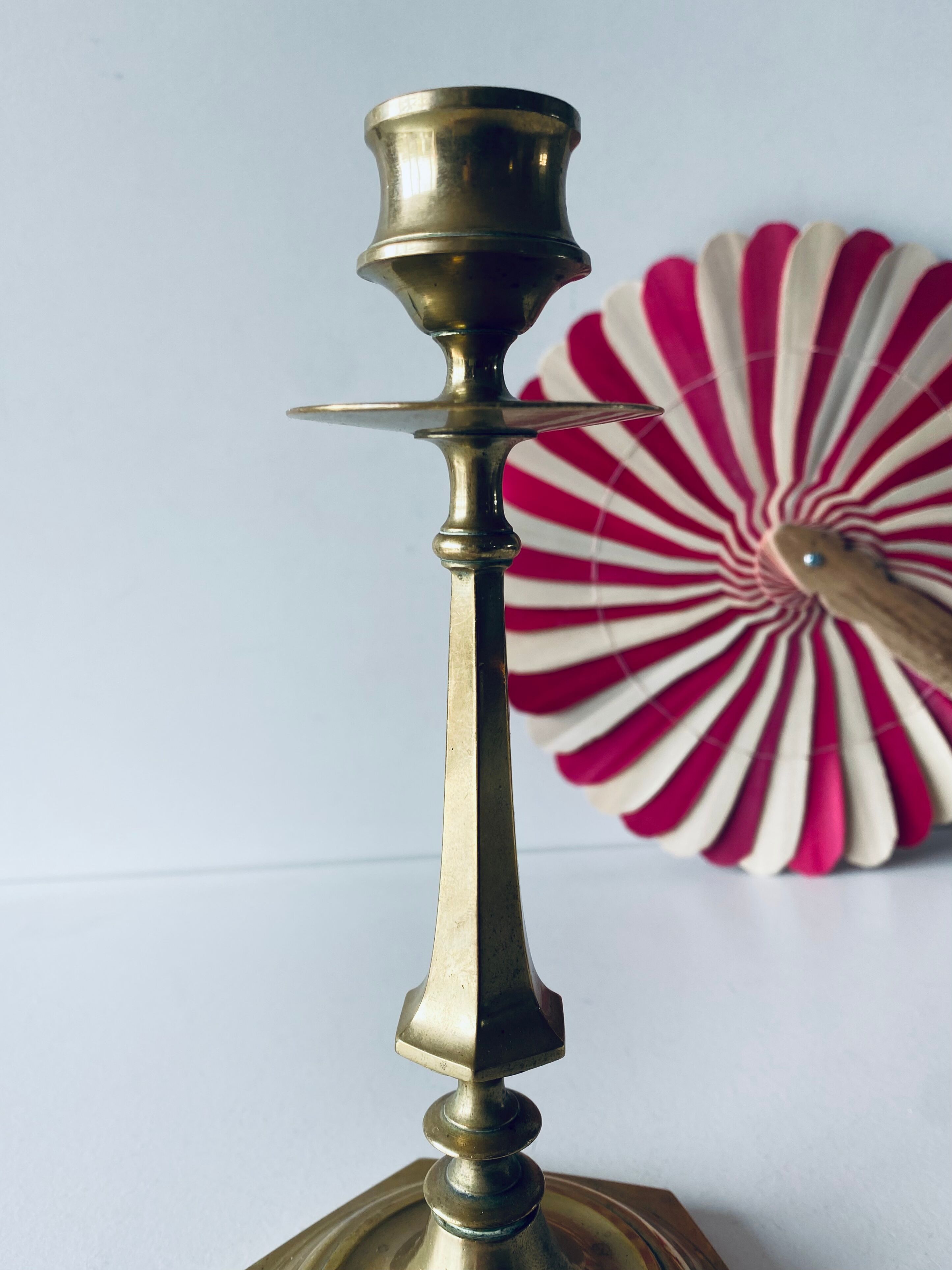 Antique bronze candle holder