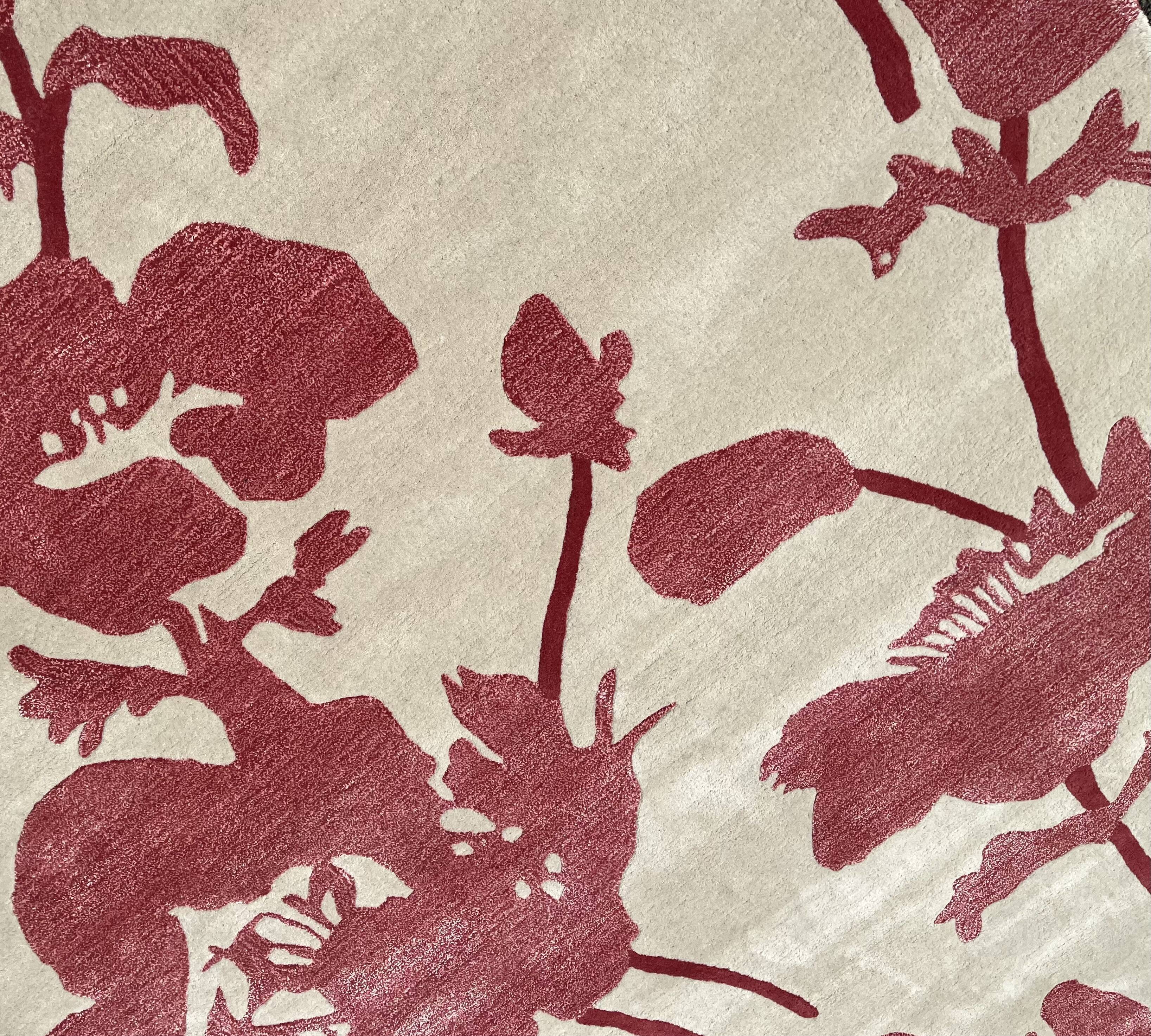 Modern carpets, floral art