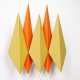 Pair of 2 Danish vintage wall lamps Diamant by Holm Sorensen, 1960s