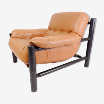 Danish leather lounge chair 1960s