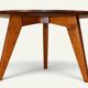 Tripod coffee table in oak, 1950s.