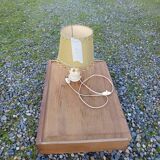 Lampe rétro années 60/70 en pierre – abat-jour