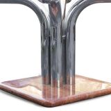 Guido faleschini dining table chrome marble glass funnel 1970 italy