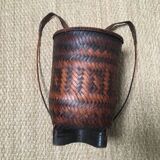 Ancient Japanese woven bamboo basket