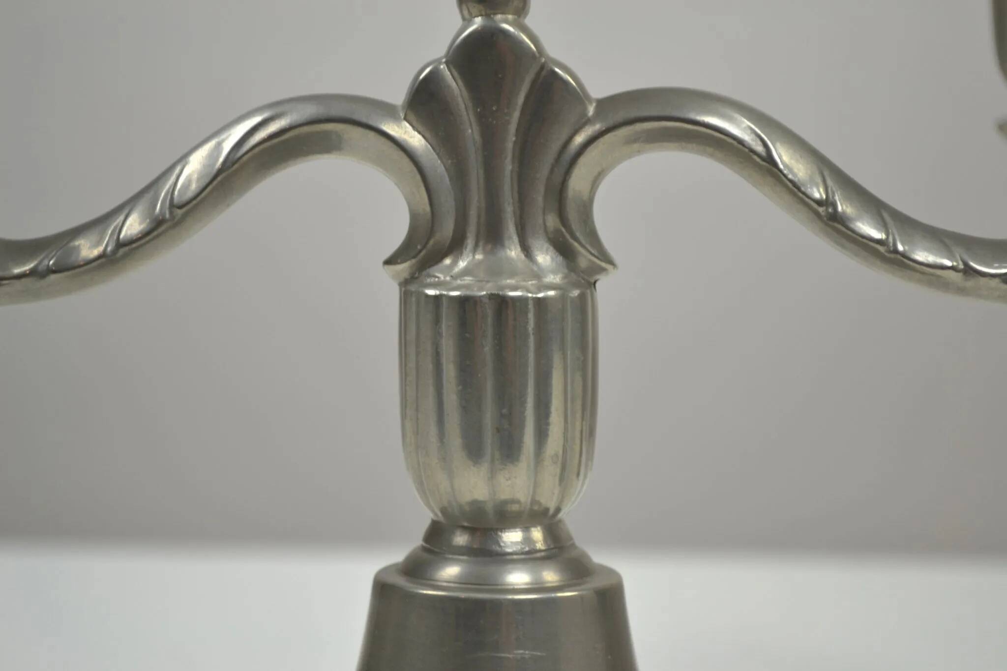 Rare pair of Pewter Candle Holders, Model 224 by GAB Tenn, Sweden, 1932