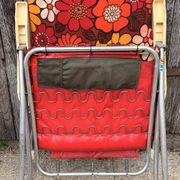 Vintage 1970s Kettler folding chair – pop floral print & structure