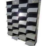 Set of 4 industrial column workshop furniture with Roneo flaps